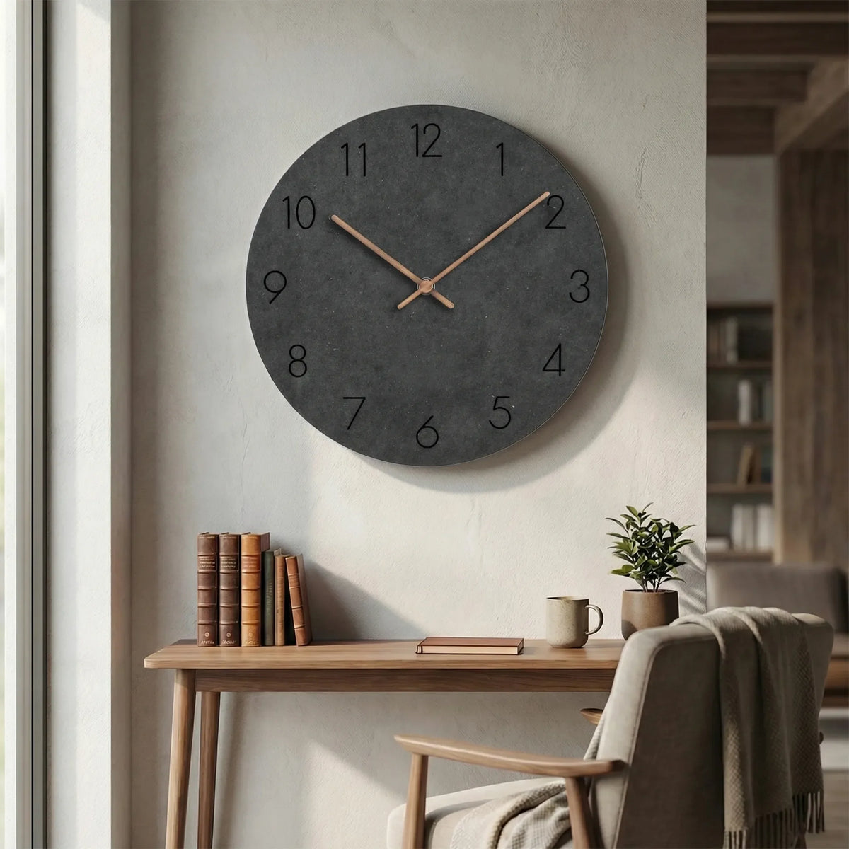 Minimalist Round Wall Clock - Nordellia
