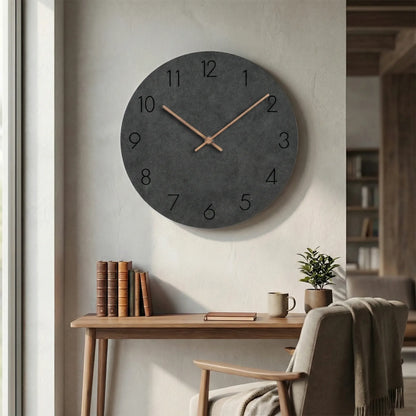 Minimalist Round Wall Clock - Nordellia