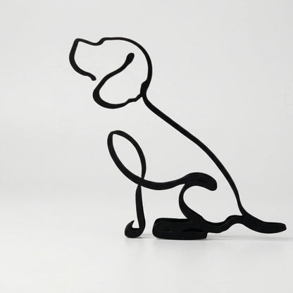 Minimalistisch Diersilhouet Voor Binnen - Pawrista