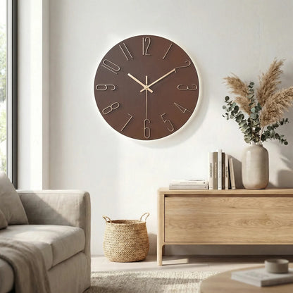 Modern Round Wall Clock - LuminoraClock