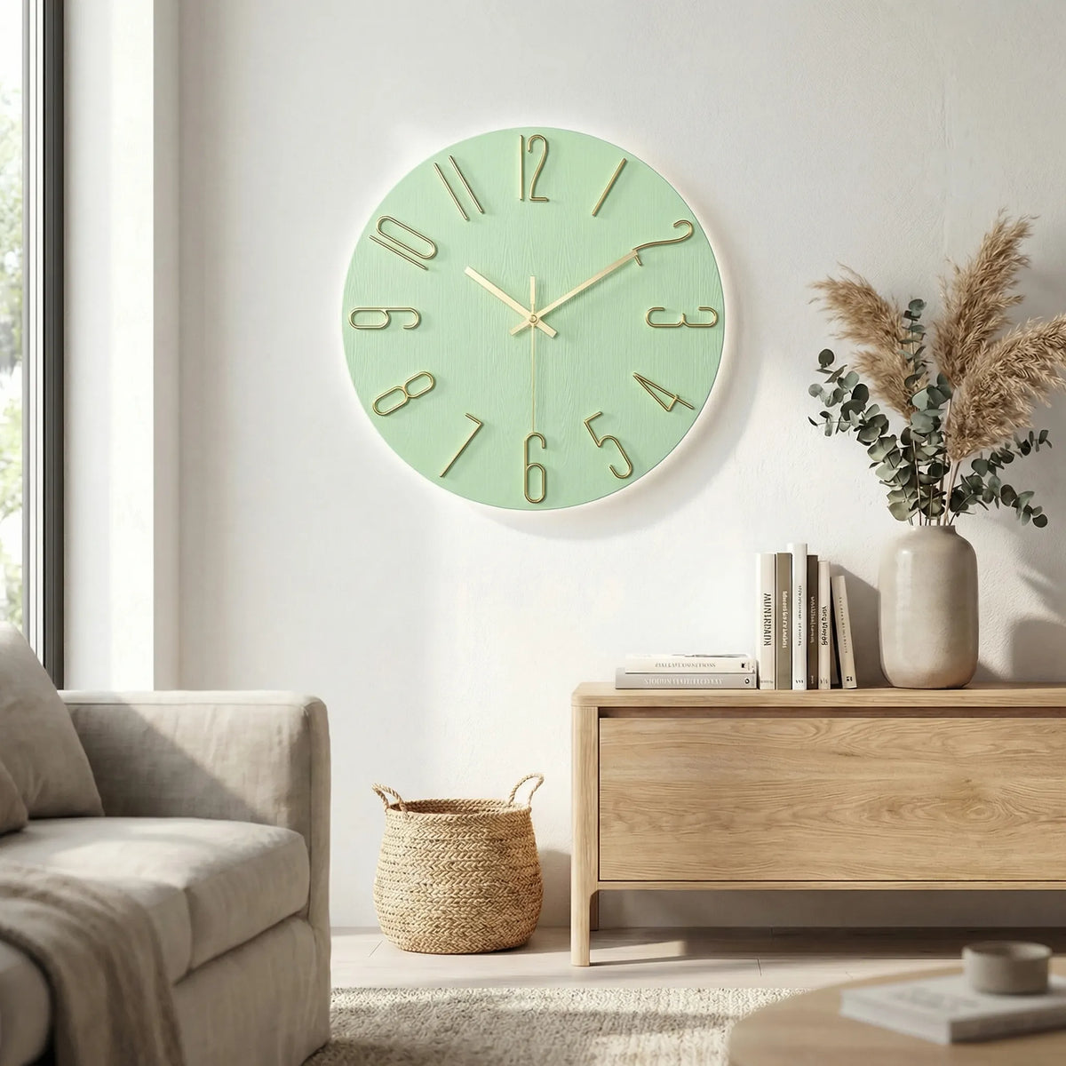 Modern Round Wall Clock - LuminoraClock