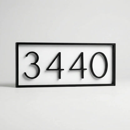 Modern Zwart Huisnummerbord - Zifrova
