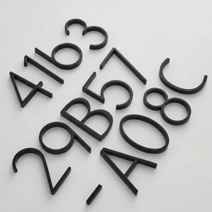 Modern Zwart Huisnummerbord - Zifrova