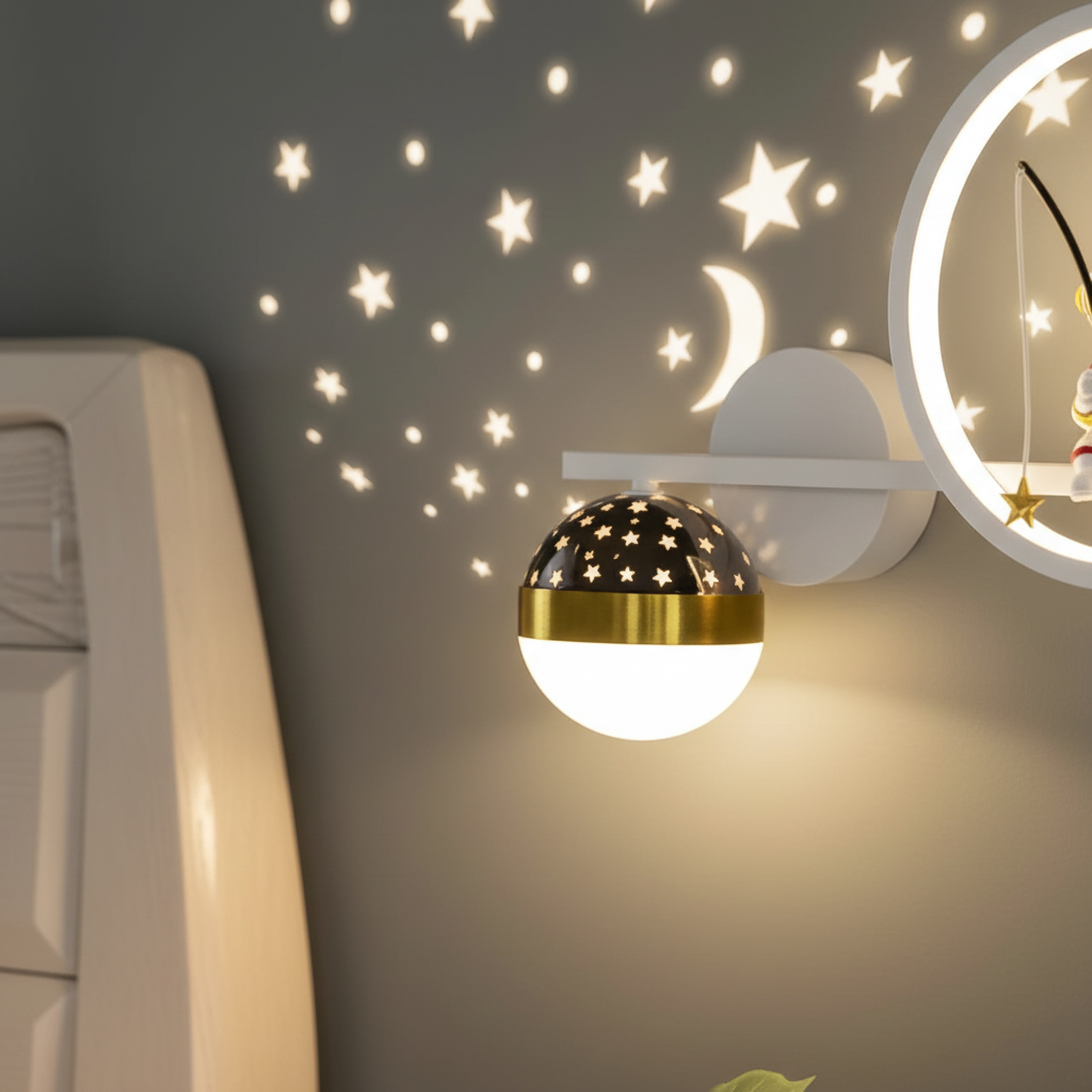 Moderne Kinderwandleuchte -  MoonPlay