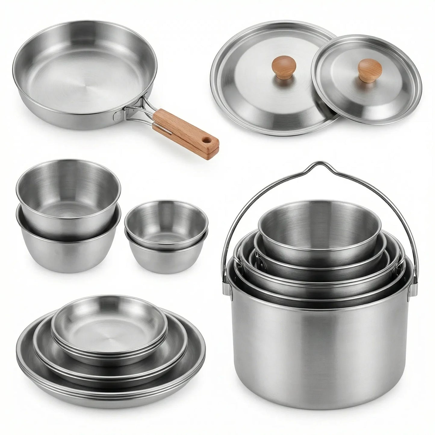 Multi-Piece Outdoor Camping Cookware Set -  Campori