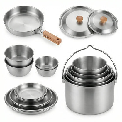 Multi-Piece Outdoor Camping Cookware Set -  Campori
