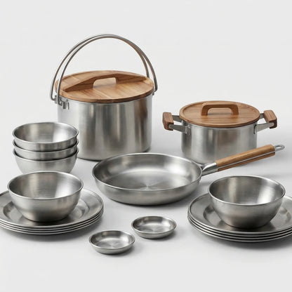 Multi-Piece Outdoor Camping Cookware Set -  Campori