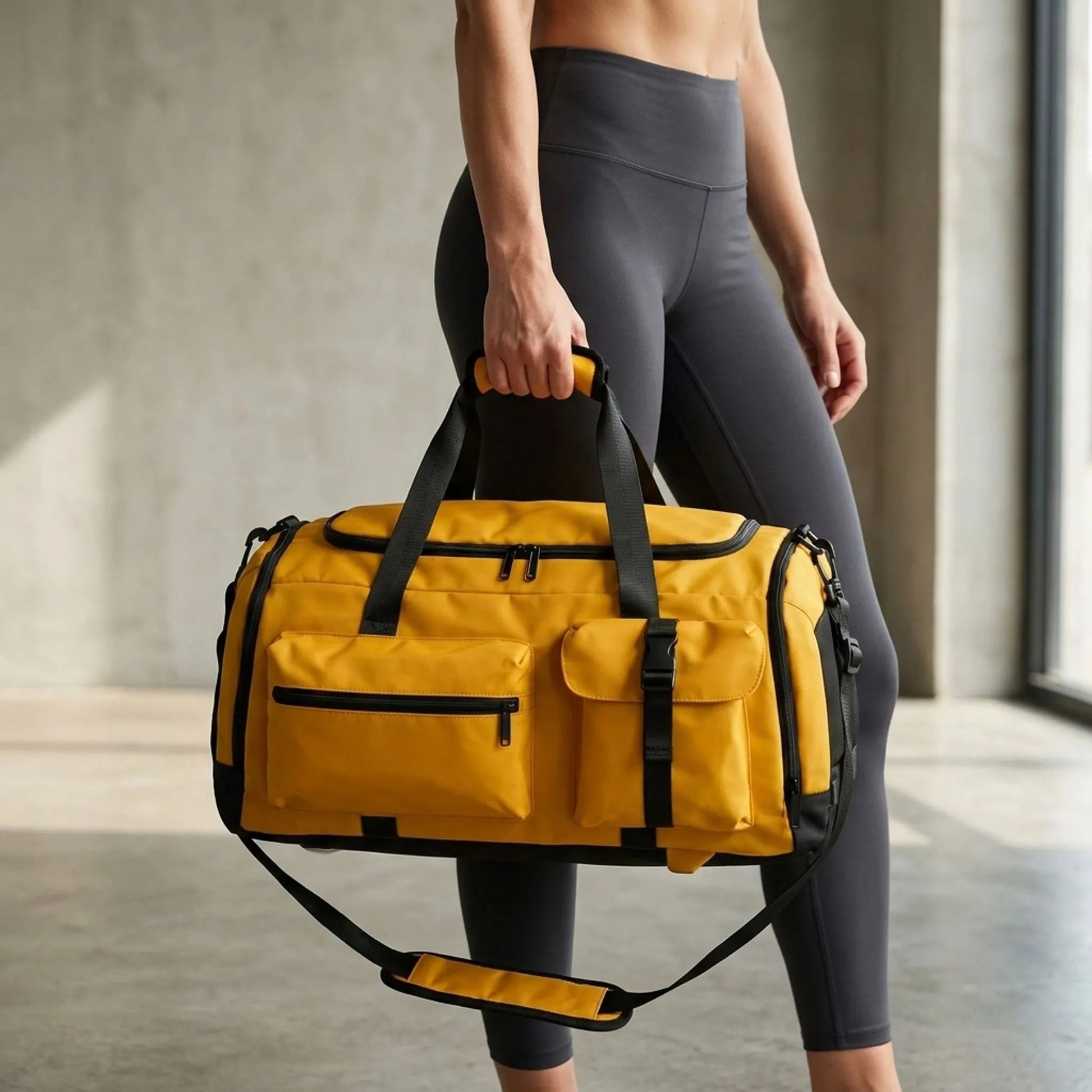 Multi-Pocket Sports Duffle -  Pauline