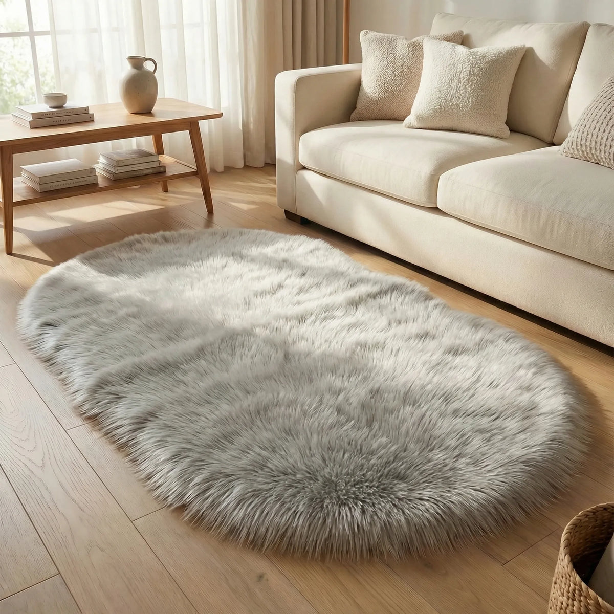Oval Plush Area Rug - Veluryn