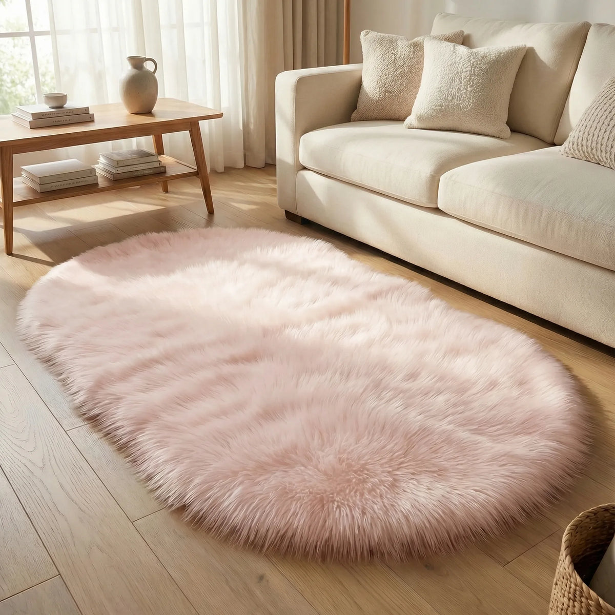 Oval Plush Area Rug - Veluryn