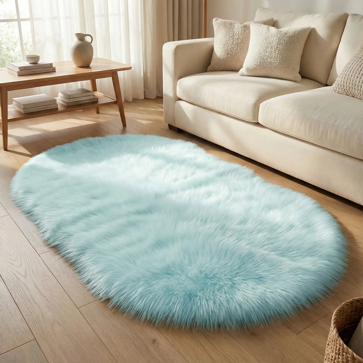 Oval Plush Area Rug - Veluryn
