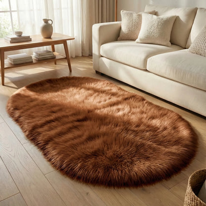 Oval Plush Area Rug - Veluryn