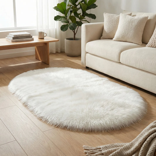 Oval Plush Area Rug - Veluryn