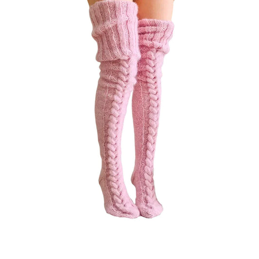 Ladies Over-Knee Knitted Socks – Aurora