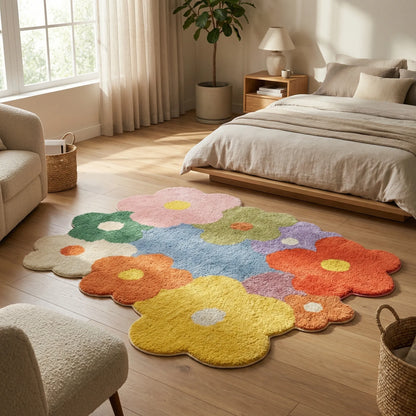 Playful Floral Area Rug - MeadowBloom