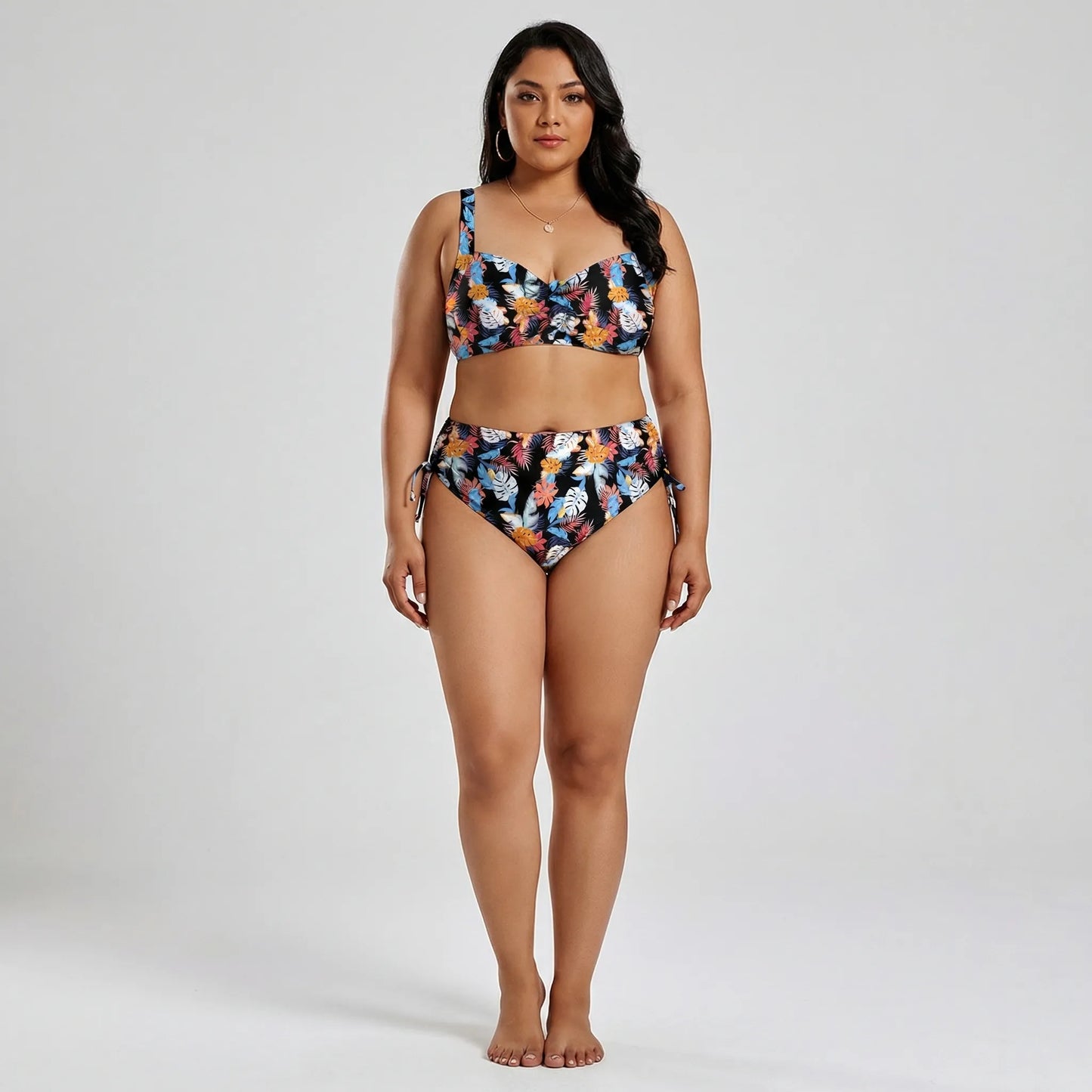 Plus Size High-Waist Bikini Set - Amanda