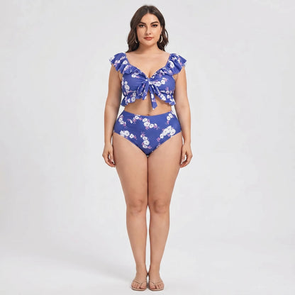 Plus Size High Waist Bikini Set - Jeanette