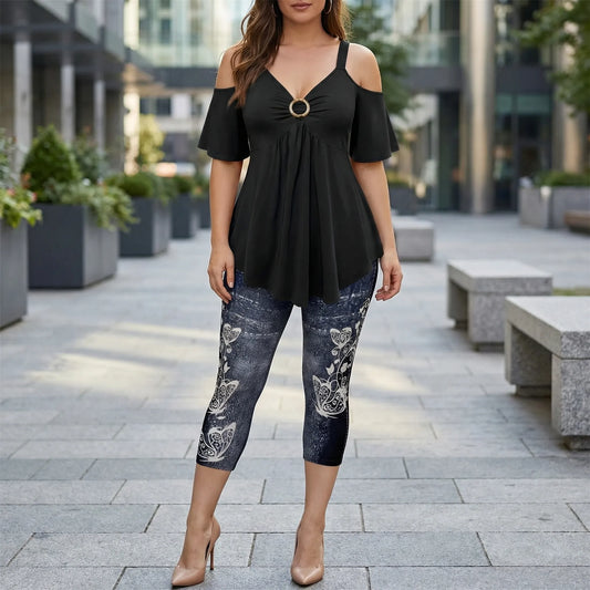 Plus Size Two-Piece Casual Set - Linda