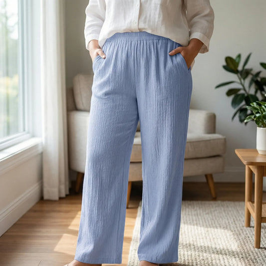 Plus Size Wide Leg Casual Pants - Tonya