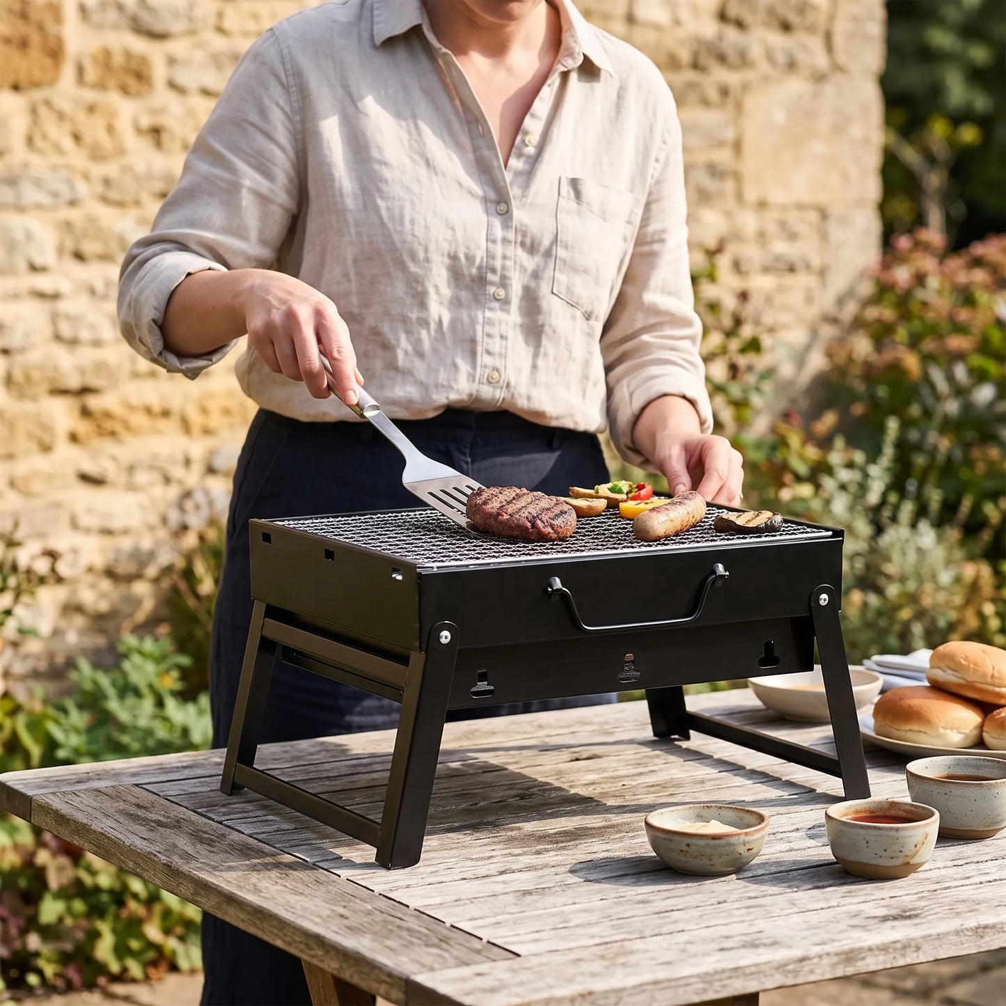 Portable Folding Charcoal Grill - Cinderkin