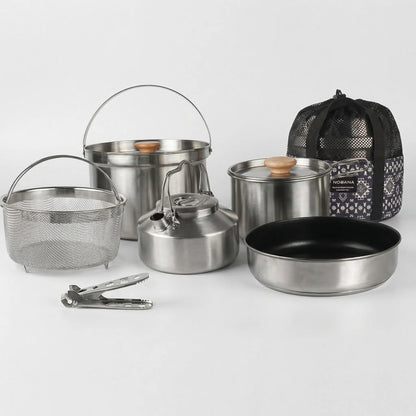Portable Multi-Piece Outdoor Cookware Set -  Outvenco