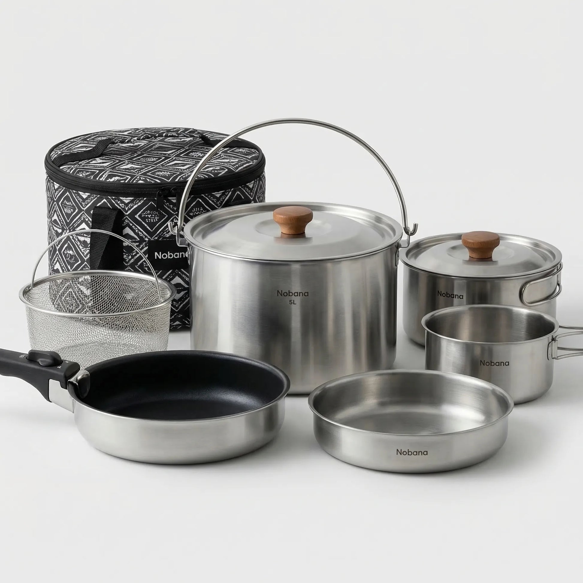 Portable Multi-Piece Outdoor Cookware Set -  Outvenco