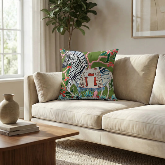 Printed Decorative Pillow Cover - Zebravia