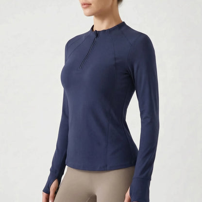 Quarter-Zip Sports Top -  Samantha
