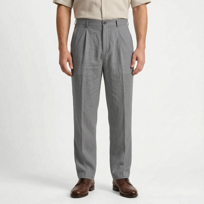 Relaxed Straight Leg Trousers -  Brent