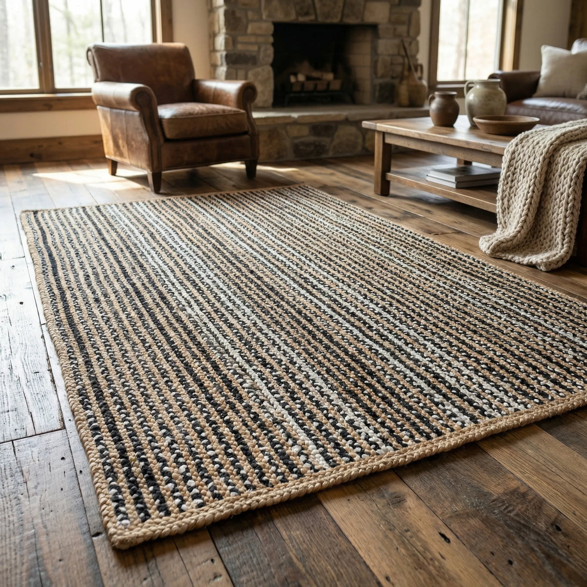 Reversible Woven Area Rug - Rovelle