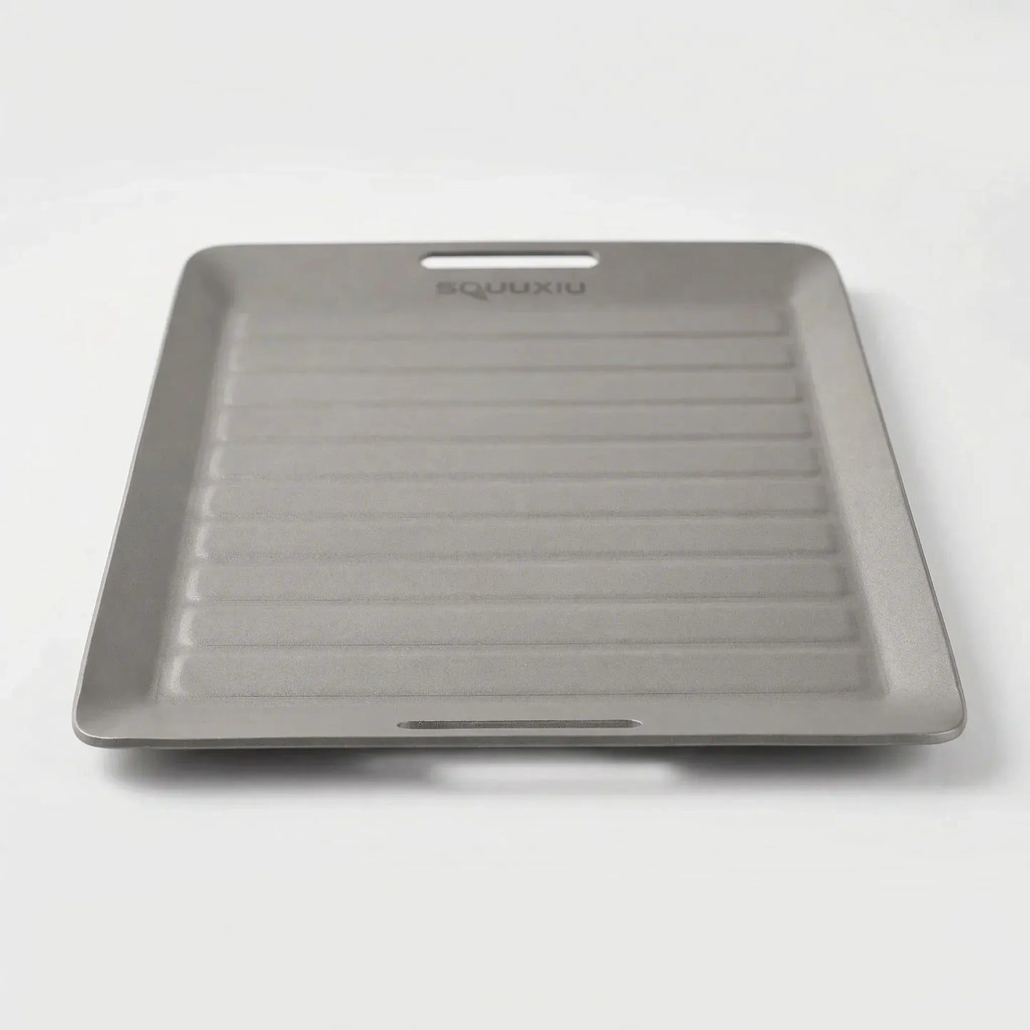 Ridged Titanium Camping Grill Plate With Tongs -  Flamekit