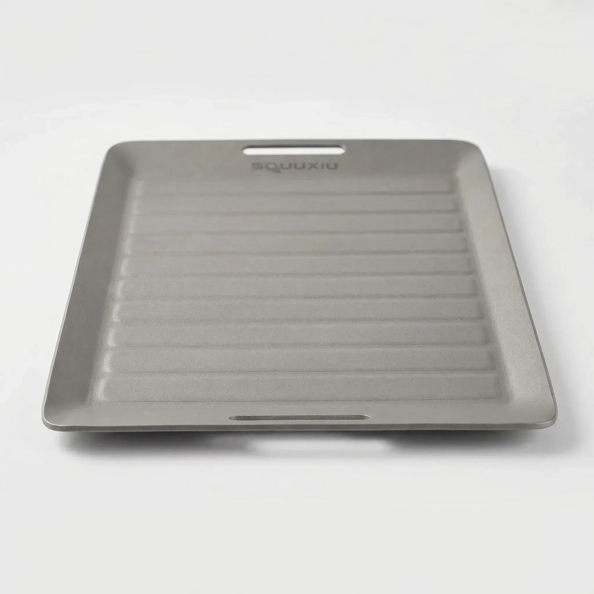 Ridged Titanium Camping Grill Plate With Tongs -  Flamekit