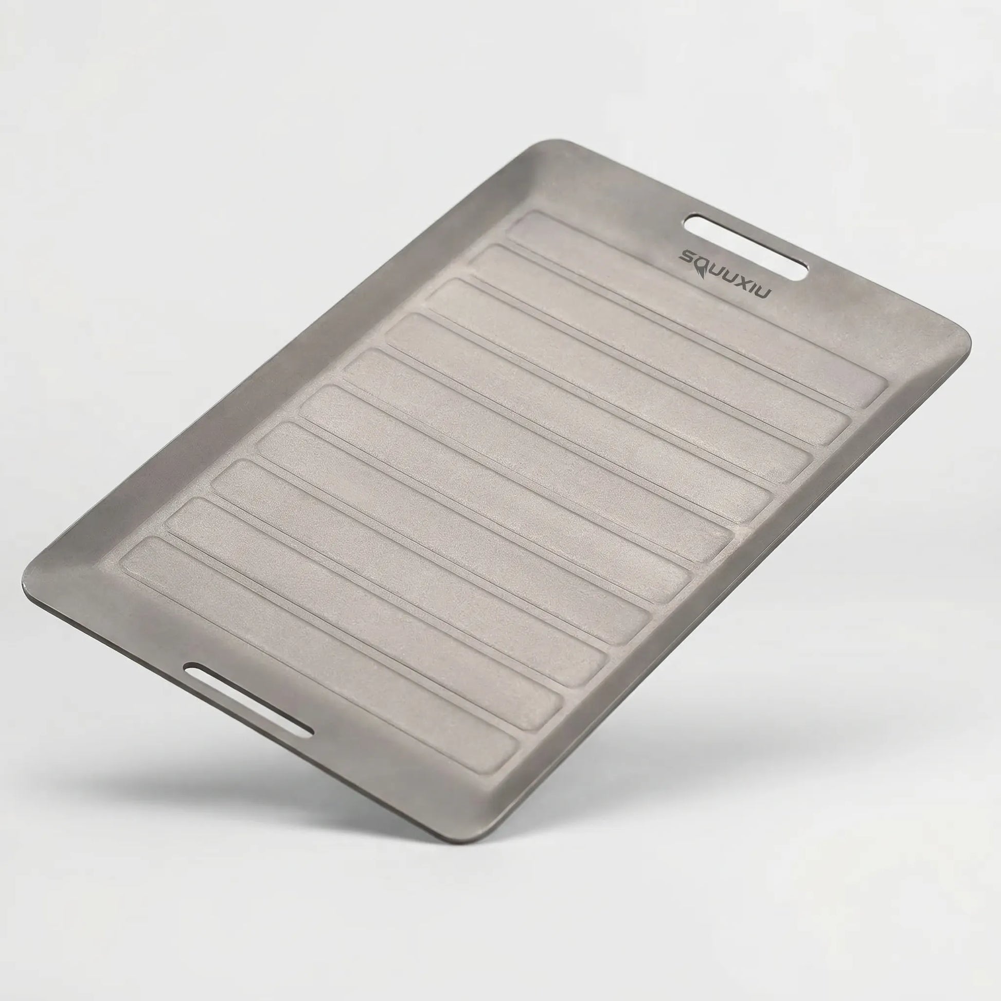 Ridged Titanium Camping Grill Plate With Tongs -  Flamekit