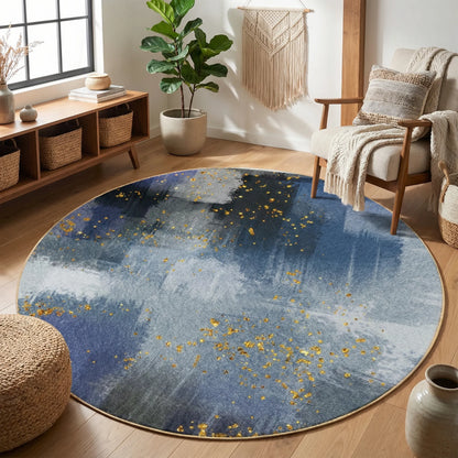 Round Abstract Boho Rug - Auralune