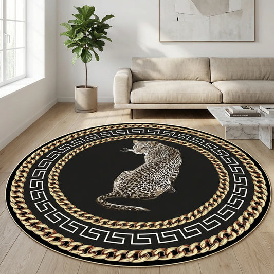 Round Decorative Area Rug - Leopelle