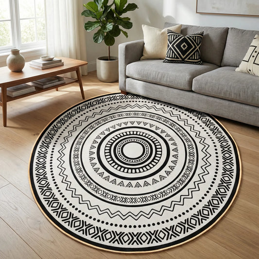 Round Decorative Floor Rug - Circulaire