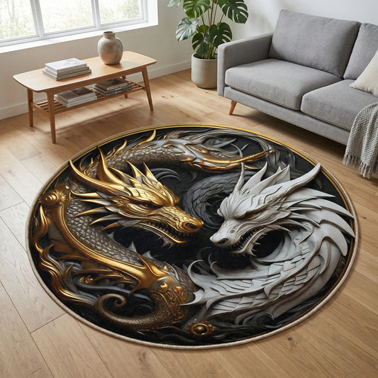 Round Decorative Floor Rug - Drakylux