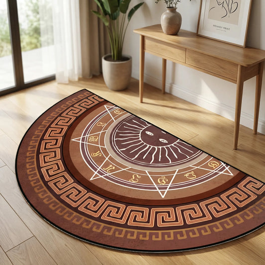 Round Decorative Floor Rug - Zenoray