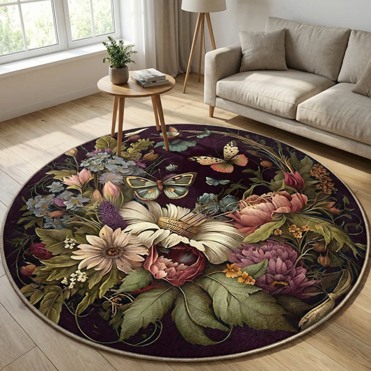 Round Decorative Room Rug - Floravelle