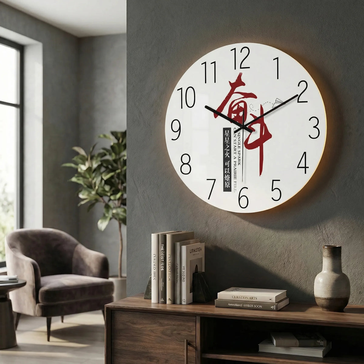 Round Modern Wall Clock - LuminaraClock