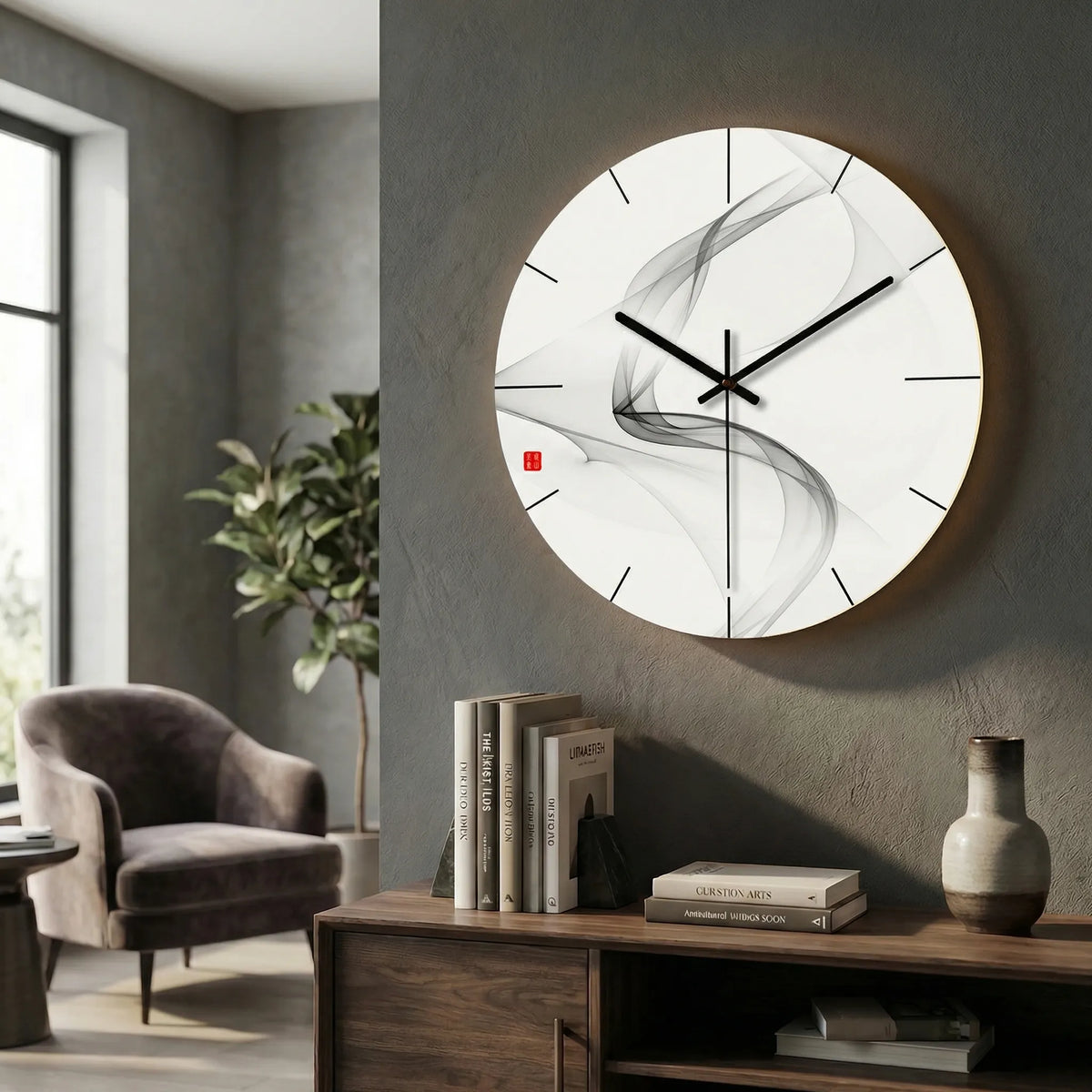 Round Modern Wall Clock - LuminaraClock