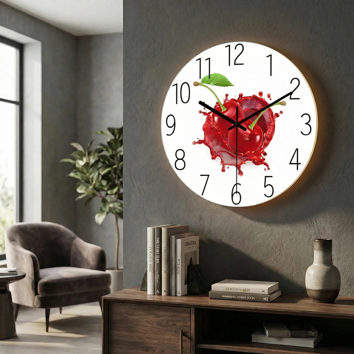 Round Modern Wall Clock - LuminaraClock