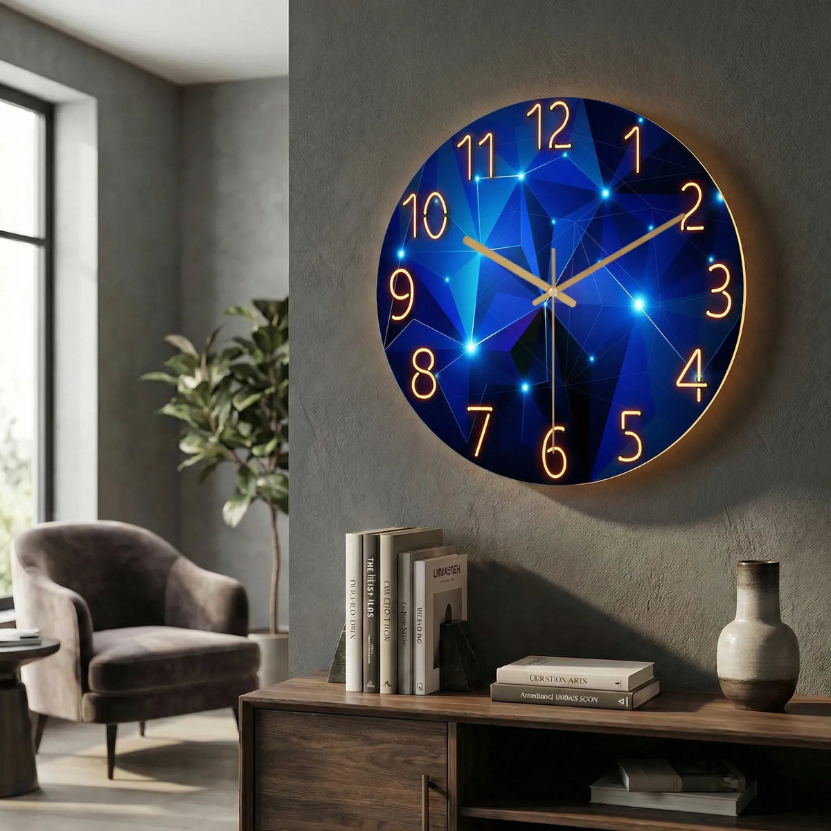 Round Modern Wall Clock - LuminaraClock