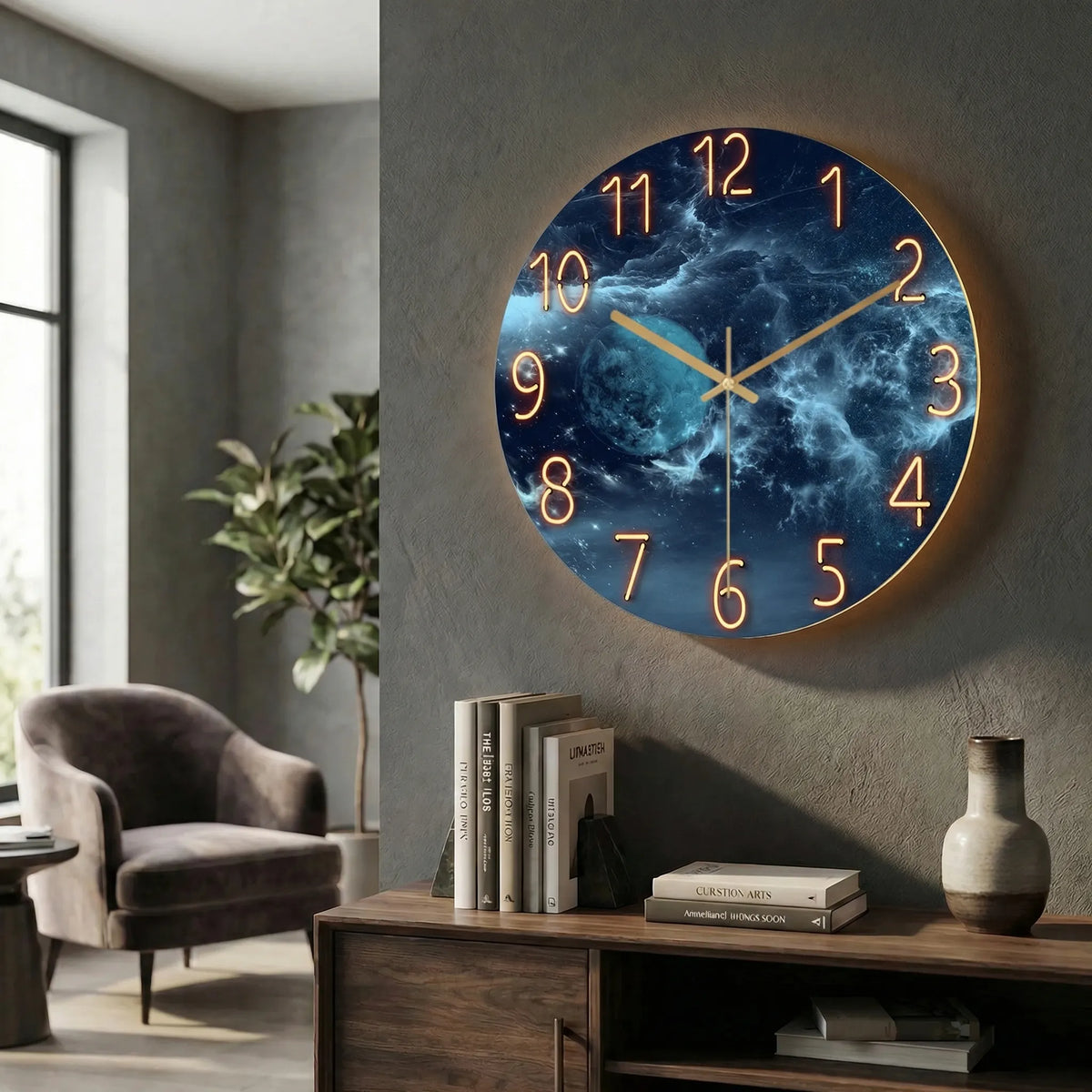 Round Modern Wall Clock - LuminaraClock