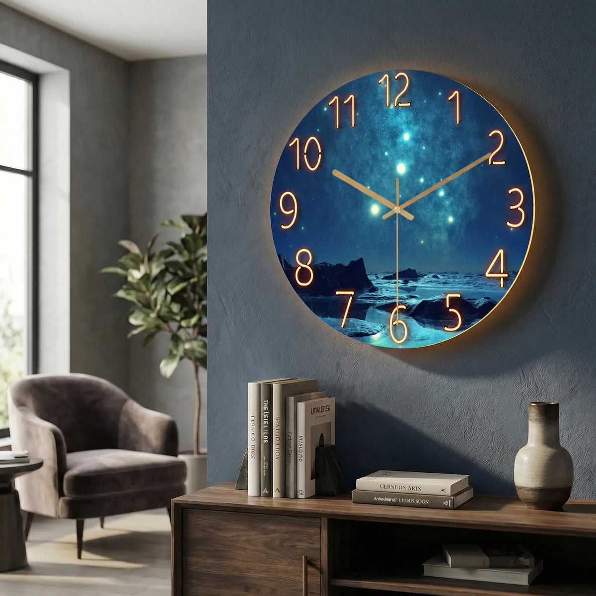 Round Modern Wall Clock - LuminaraClock