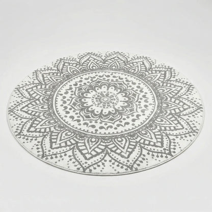Round Patterned Accent Rug - Mandavelle