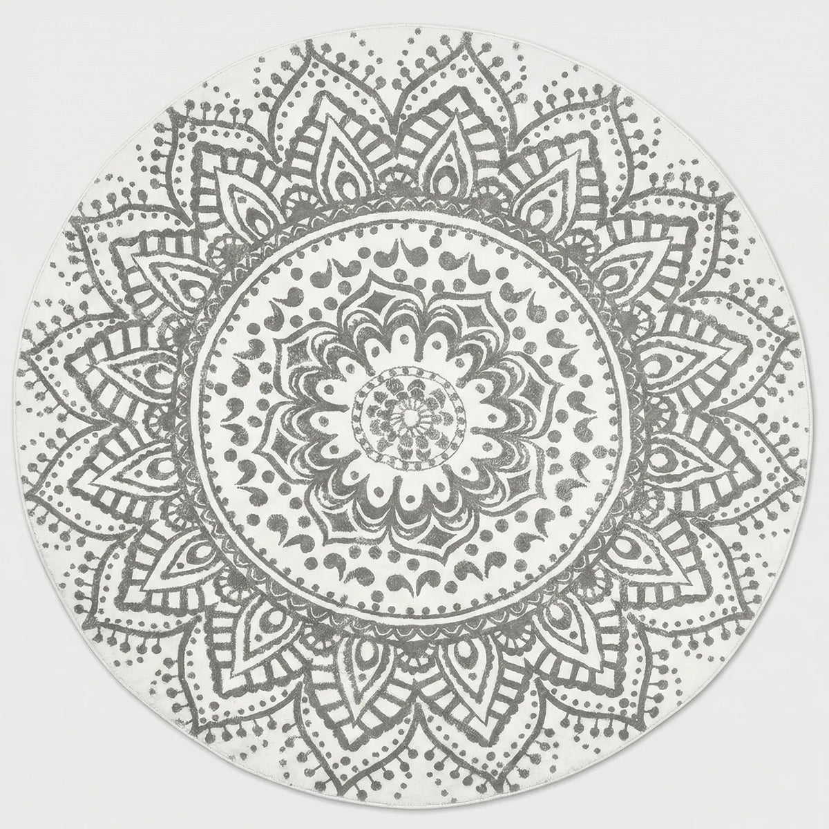 Round Patterned Accent Rug - Mandavelle