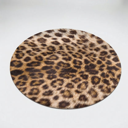 Round Patterned Area Rug - Leopura
