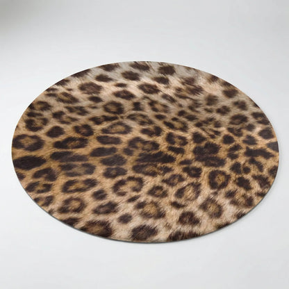 Round Patterned Area Rug - Leopura
