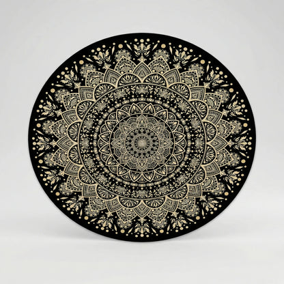 Round Patterned Area Rug - Lunadara
